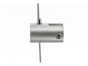 Steel cable display clamp B5 for window display systems