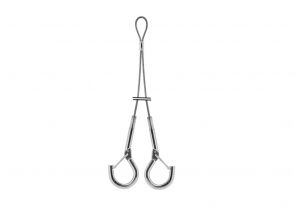 Steel cable suspension set 11 with loop & 2 closed hooks