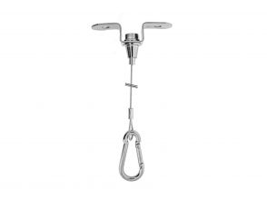 Steel cable suspension set 26 with carabiner