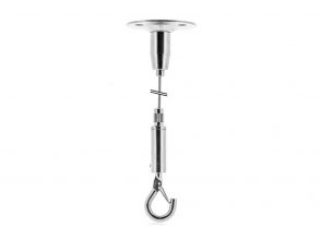 Steel cable suspension set 4 with hook closed