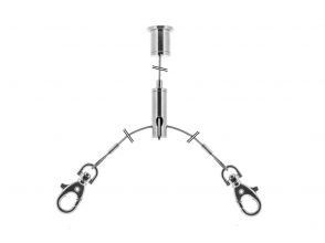 Steel cable suspension set 8 with splitter & 2 snap hooks