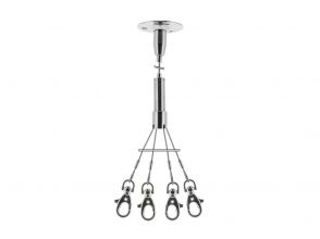 Steel cable suspension set 9 with splitter & 4 snap hooks