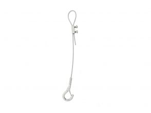 Steel cable loop 1,5mm x 155cm with closed hook
