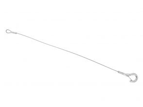 Steel cable loop 1mm x 20cm with closed hook