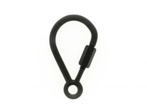 Veiligheidshaak met schroefsluiting 106,5x8mm verzinkt zwart