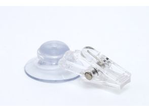 Ventouse Ø 30 mm avec pince en plastique  transparent