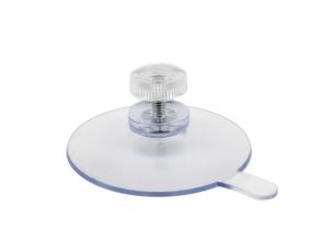 Zuignap 50mm met lip, schroefdraad M4x10mm + transp. moertje