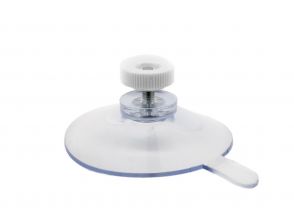 Zuignap 50mm met lip en schroefdraad M4x10mm + wit moertje