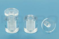 Plastic standoffs 25x25 transparent Acrylfix