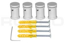 Standoffs Quattrofix white aluminium 15x19 with allen screw