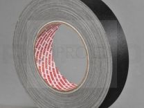 Self-adhesive spinetape 25mm, linen structure black, 50m