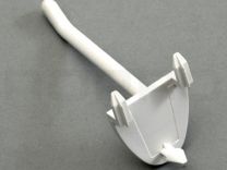 Display hooks, plastic single prong 50 mm