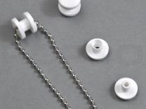 Boekschroef kunststof+gat wit 6 x 3,5 mm