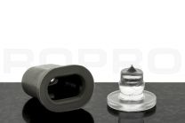 Easyfix Buchstaben Abstandhalter Oval B+M grau