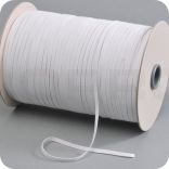 Plat elastisch koord 5mm, wit, rol 500m