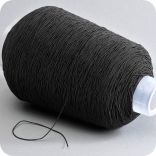 Elastisch koord 1mm, zwart, rol 1.050m