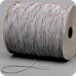 Elastisch koord 2mm, grijs, textiel omsponnen, rol 500m