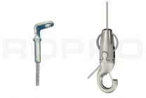 Steel cable hanging set with eye 90º and hook