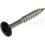 HPL Trespa screw TX20 A2 4.8x50mm RAL9005 Black