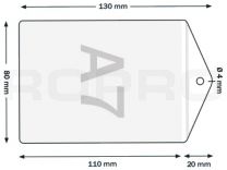 ID-kaart houders A7 80x110/130 korte kant open, rond gat