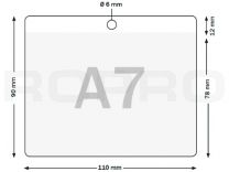 ID-kaart houders A7 110x78/90 lange kant open, rond gat