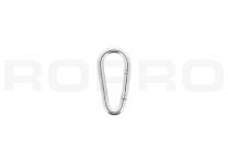 Carabiner egg-shaped 60x6mm galvanized