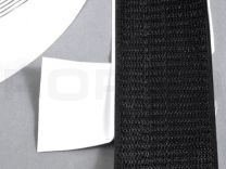 klittenband,HAAK zelfklevend, 50 mm x 25 mtr zwart