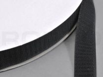 klittenband,HAAK om te naaien, 25 mm x 25 mtr zwart