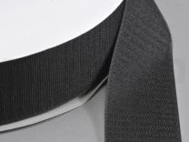 klittenband,HAAK om te naaien, 50 mm x 25 mtr zwart
