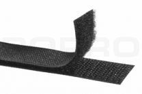 Quattrofix Klittenband zwart, 25 mm x 10 mtr.
