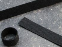 klettband, back to back, 25 mm x 25 mtr schwarz