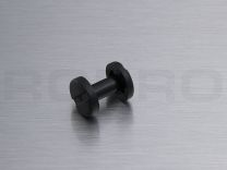 bookscrew nylon black 5 x 10 mm