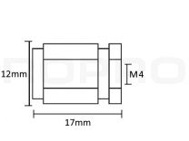 Letterfix standoffs Large M4 internal thread nickel plated