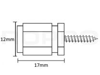 Letterfix standoffs Large woodscrew brass