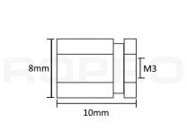 Letterfix Abstandshalter Mini M3 Innengewinde Messing