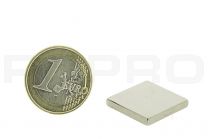 Quadermagnete 20x20 mm, thickness: 3 mm, grade N45