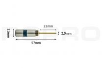 Papierboor titanium coating 2mm x 22mm