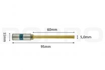 Papierboor titanium coating 5mm x 60mm