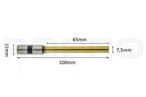 Papierboor titanium coating 7,5mm x 65mm