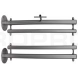 Banierhouders RVS met dwarse buis, doekbreedte 60cm