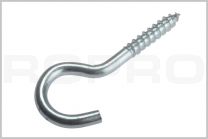 Iron screw hooks electrolytically galvanized