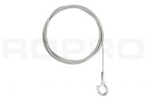 Steel cable 1,5mm x 250cm with closed hook