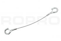 Steel cable 2mm x 20cm with double closed hook