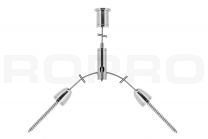 Steel cable suspension set 7 with splitter & 2 screw fixings