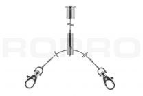 Steel cable suspension set 8 with splitter & 2 snap hooks