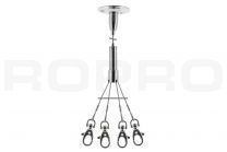 Steel cable suspension set 9 with splitter & 4 snap hooks