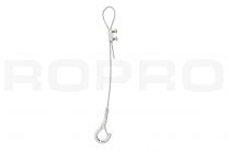 Steel cable loop 1,5mm x 155cm with closed hook