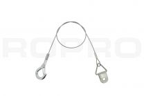 Steel cable loop 1mm x 25cm with closed hook and clip