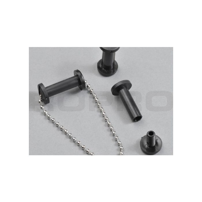 Boekschroef kunststof+gat zwart 6 x 10 mm Boekschroef kunststof+gat zwart 6 x 10 mm