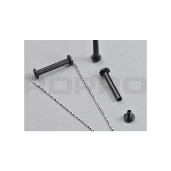 Boekschroef kunststof+gat zwart 6 x 50 mm Boekschroef kunststof+gat zwart 6 x 50 mm